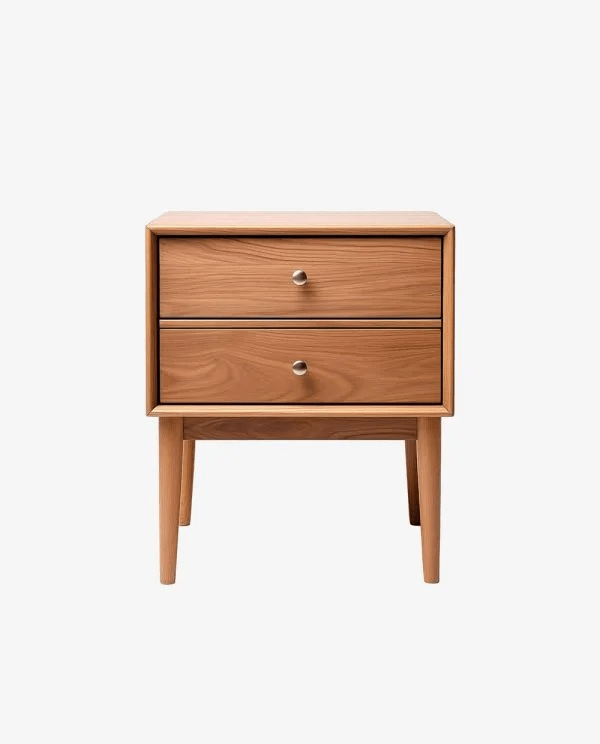 Wooden Night Stand with Drawers