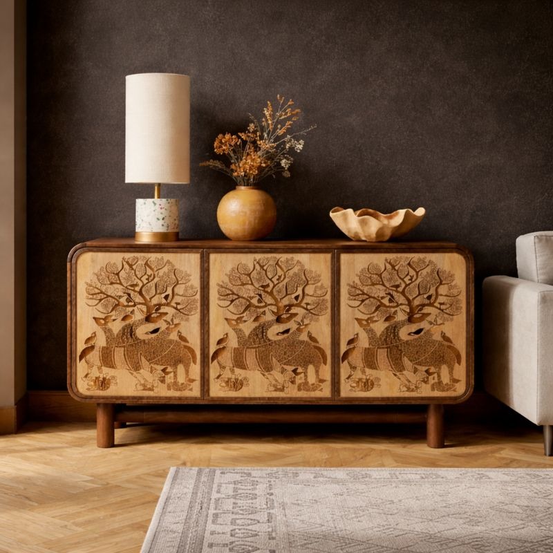 Aranya Crest Sideboard